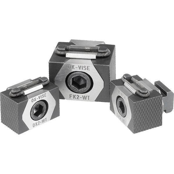 Wedge Clamp Double, Serrated, B=41 For T-Slot G=14, Tool Steel Hardened, Black Oxide